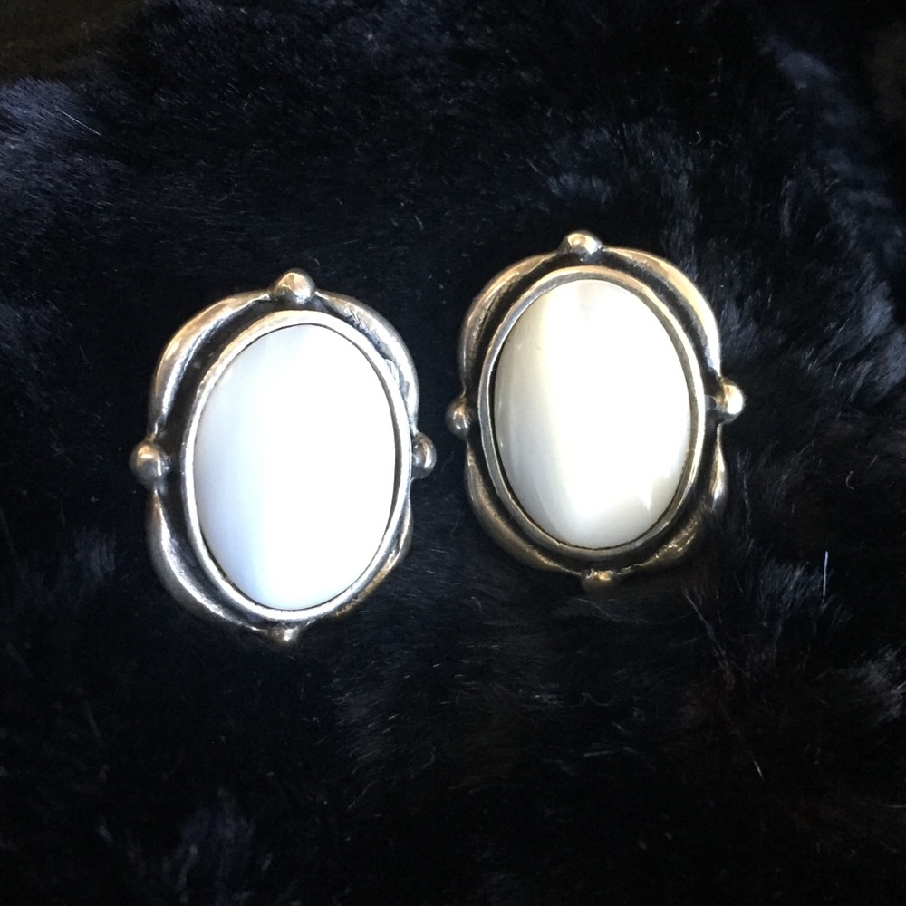 Sterling Silver with mother of pearl earrings